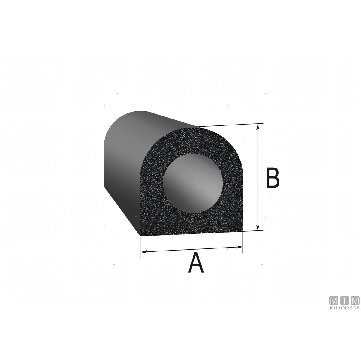 Trim-Lok guarnizione DO Rubber EPDM nera adesiva — vista 2