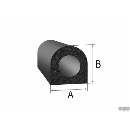 Trim-Lok guarnizione DO Rubber EPDM nera adesiva — vista 2