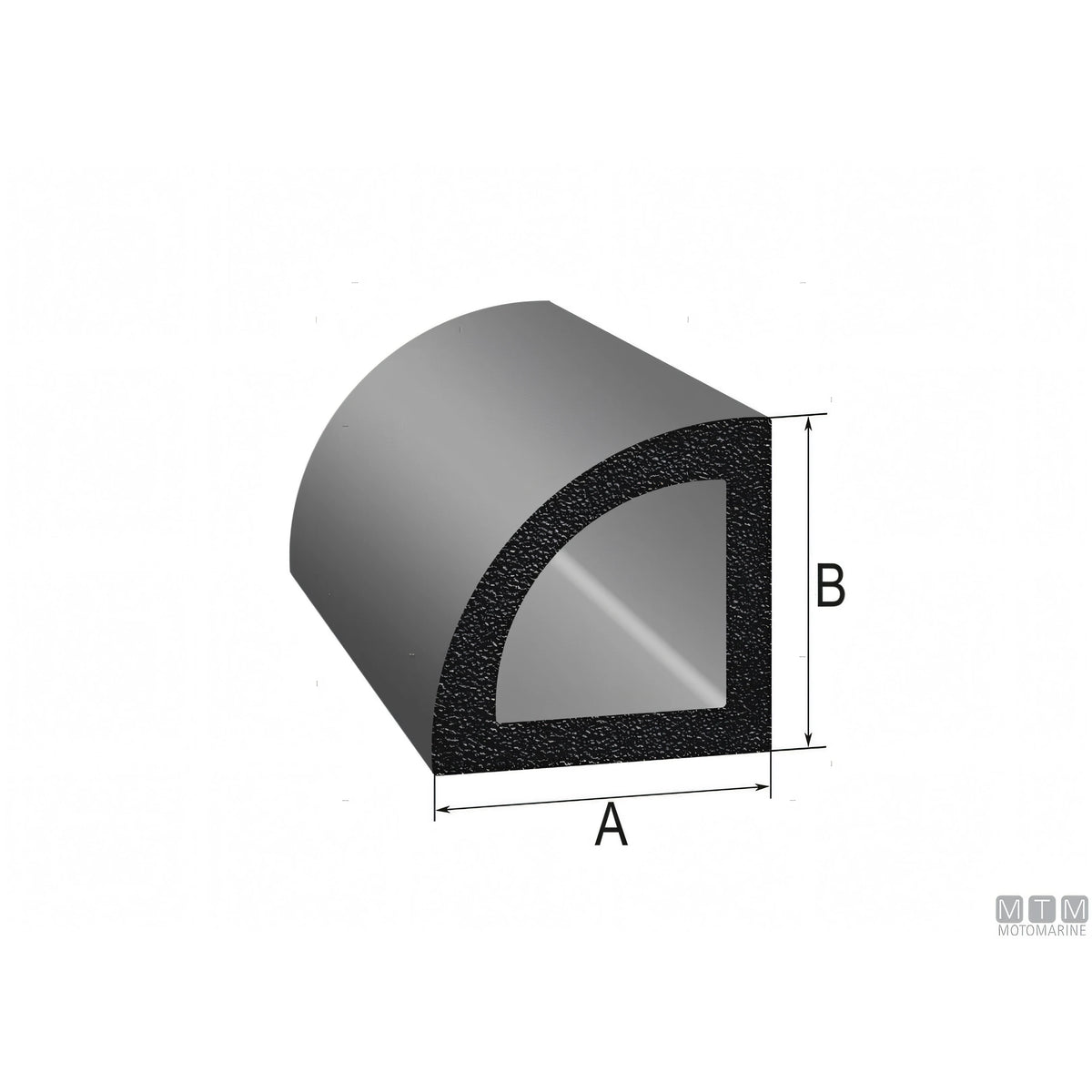 Guarnizione Trim-Lok Delta Rubber adesiva in gomma EPDM nera — HT 15 m