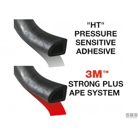 Guarnizione Trim-Lok Delta Rubber adesiva in gomma EPDM nera — HT 15 m