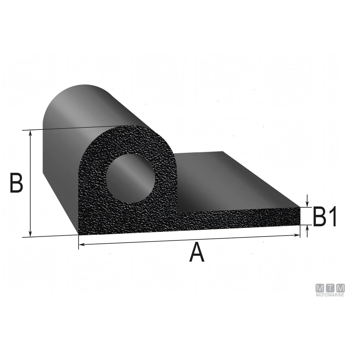 Trim-Lok guarnizione PO Rubber EPDM adesiva — Adesivo HT