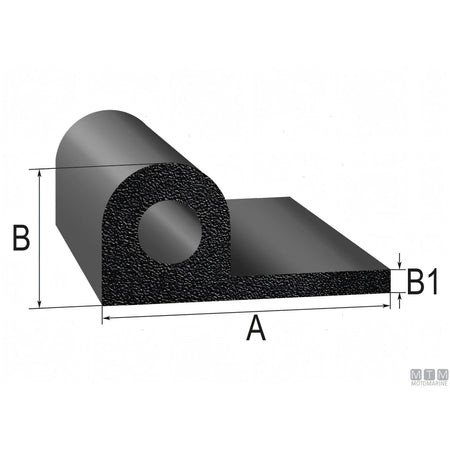 Trim-Lok guarnizione PO Rubber EPDM adesiva — Adesivo HT