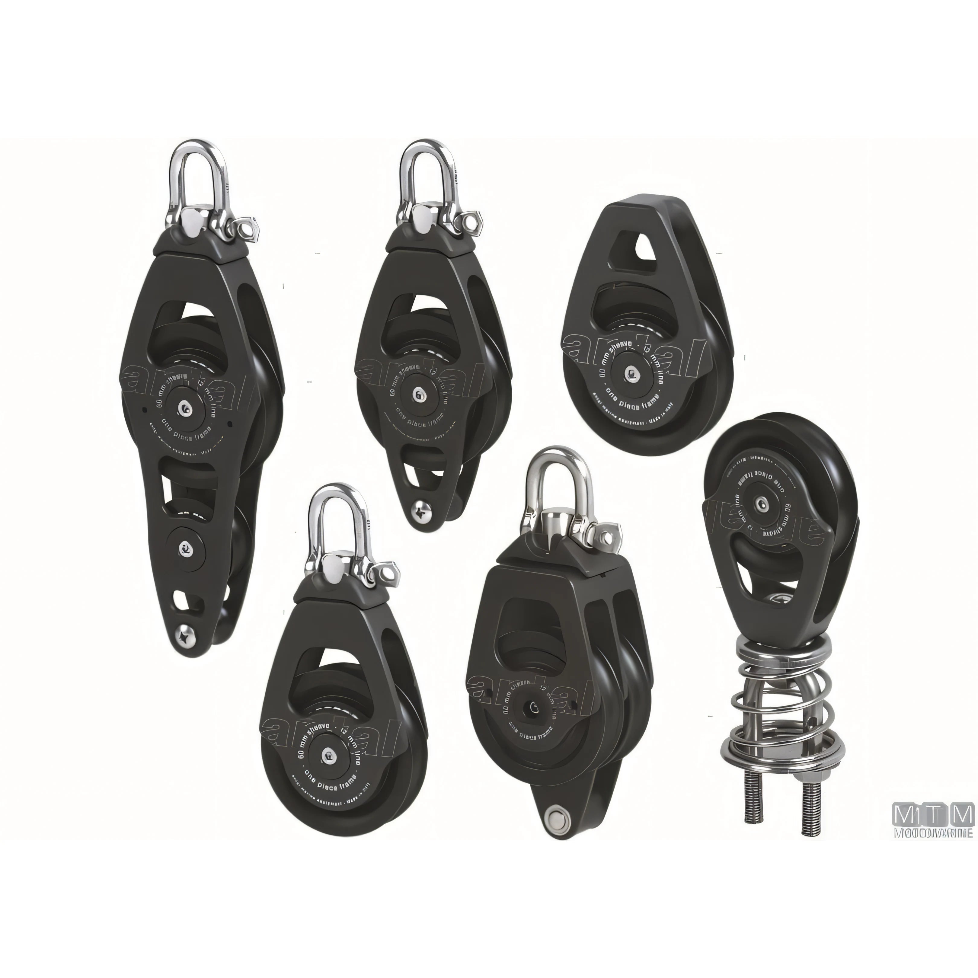 Antal bozzello puleggia 60 mm cassa in alluminio