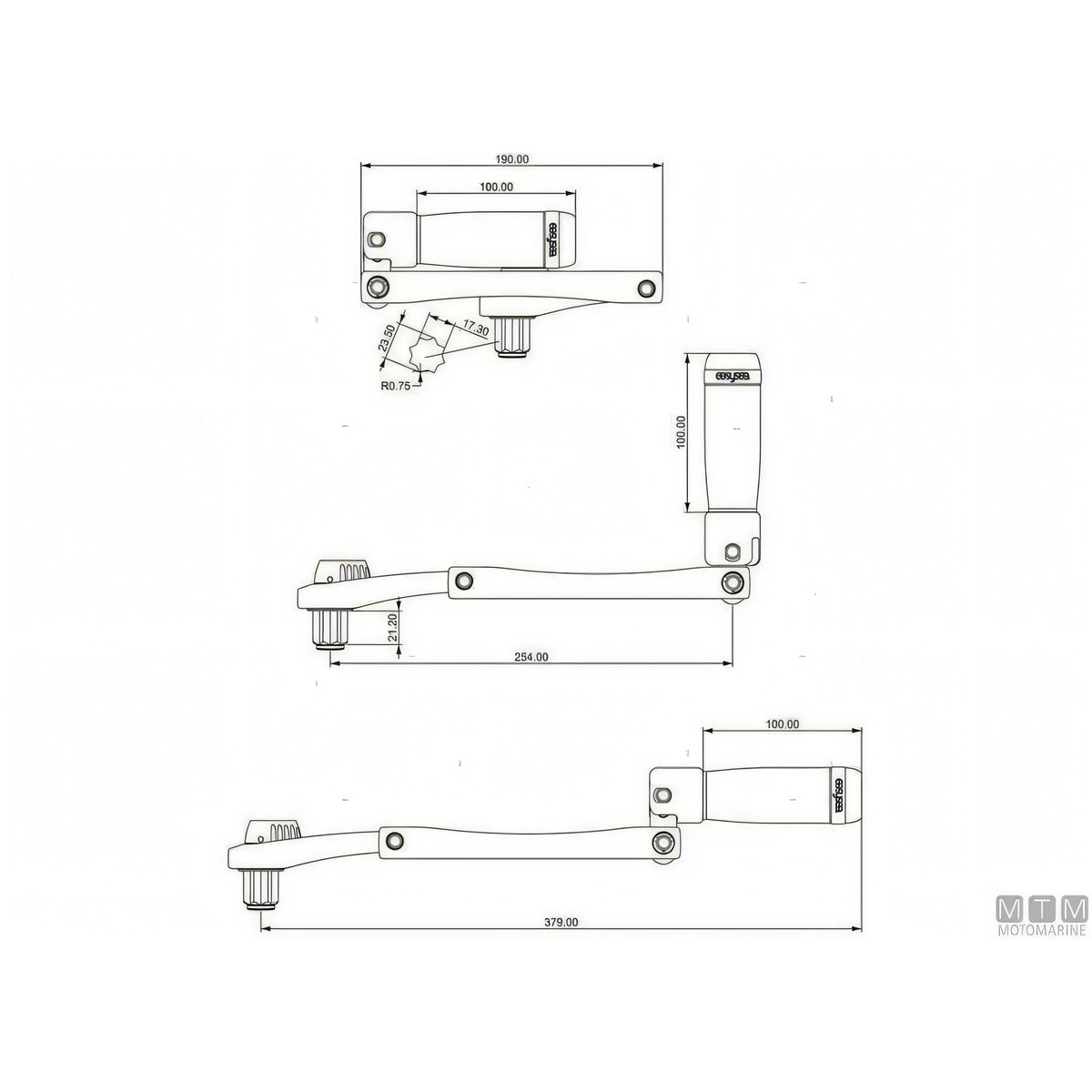 Easysea Manovella Pieghevole Flipper Carbon — vista 5