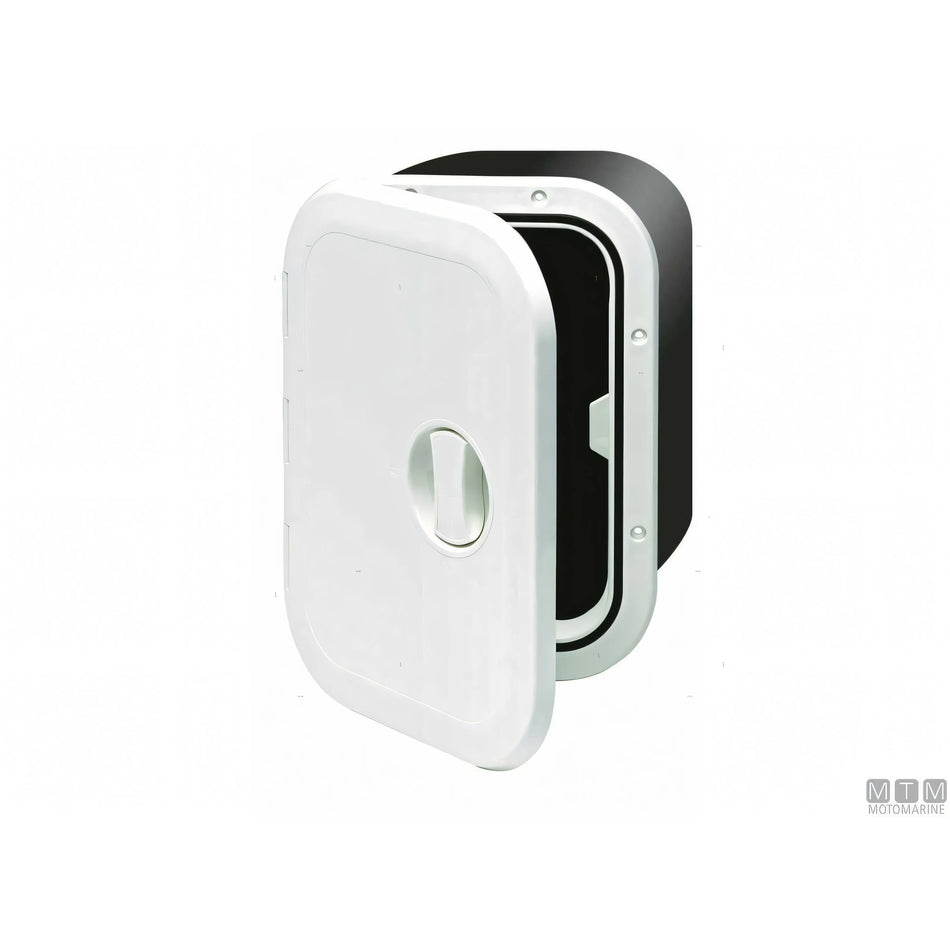 Can SB sportello in ABS bianco con box integrato — 270x373 mm