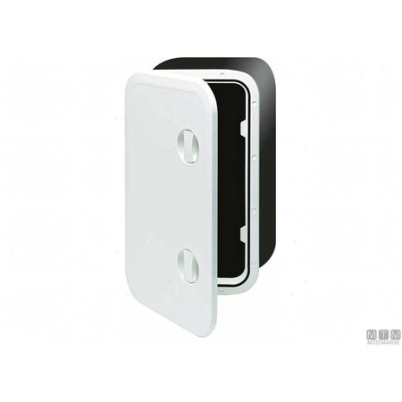 Can SB sportello in ABS bianco con box batteria long — 357x606mm