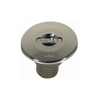 Tappo di imbarco acqua in acciaio inox lucido, forma rotonda con scritta WATER e collo zigrinato Ø 38 mm | Onautica