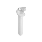Supporto portacanne a incasso bianco in plastica con clip fermacanna, tubo cilindrico Ø 40mm | Onautica