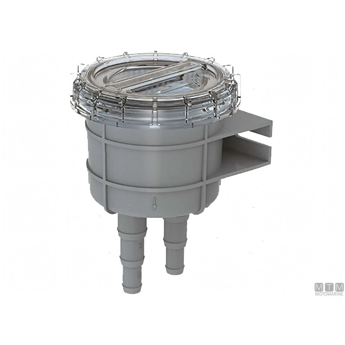 Filtro acqua di mare SeaStrainer con coperchio trasparente e staffa laterale, attacchi 1/2"-5/8"-3/4"
