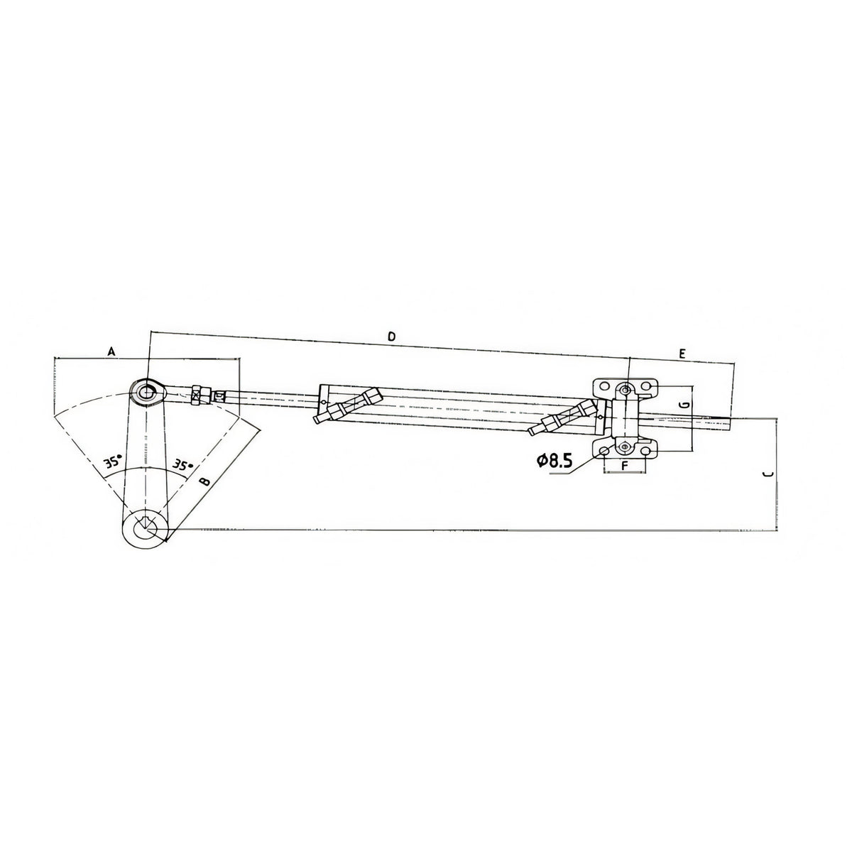 Cilindro idraulico Ultraflex serie UC