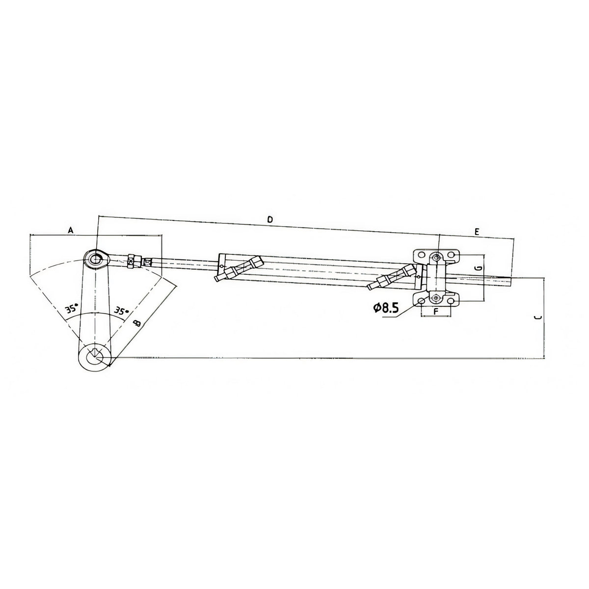 Cilindro idraulico Ultraflex serie UC