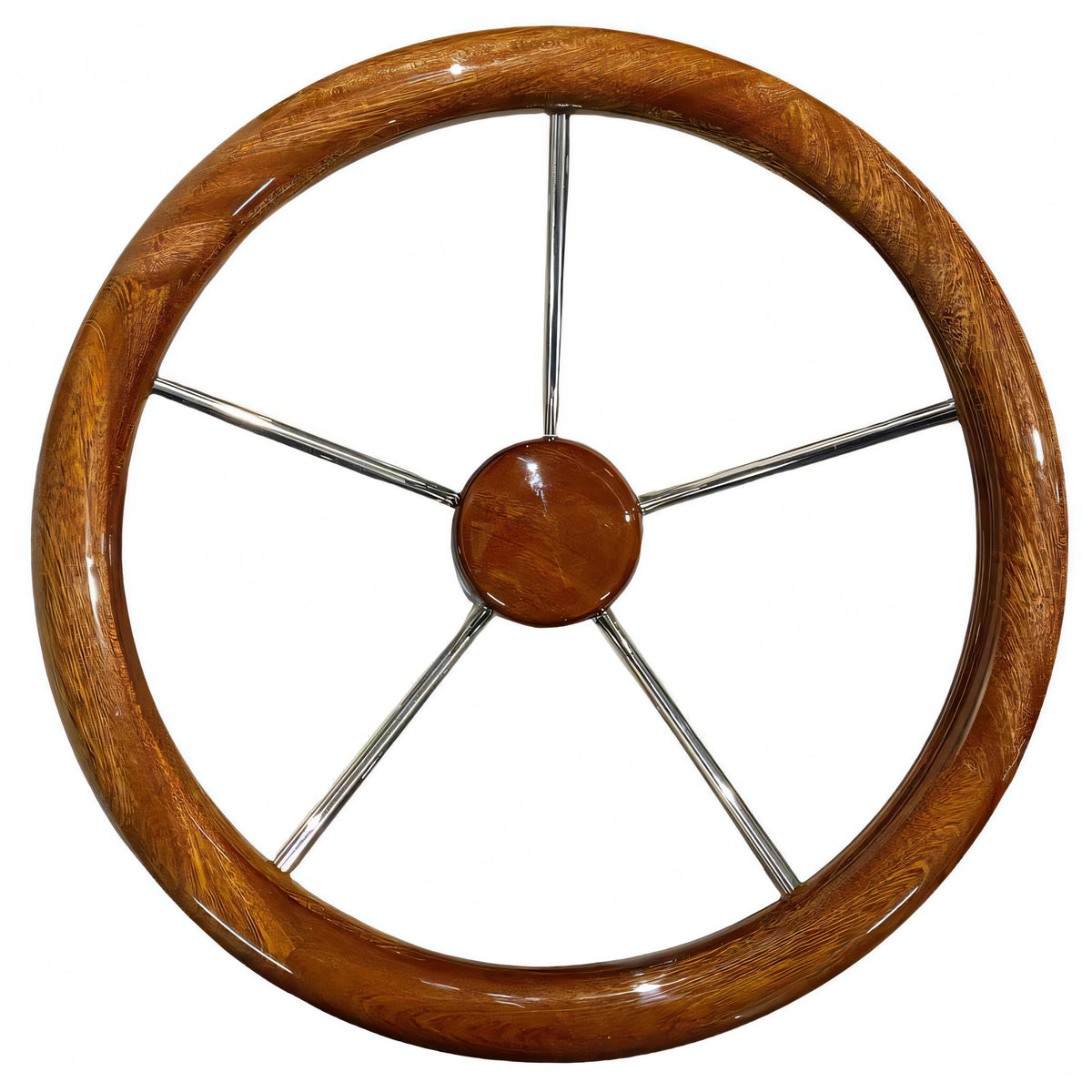 Volante Savoretti teak e acciaio inox