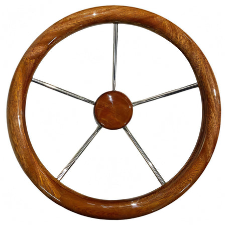 Volante Savoretti teak e acciaio inox