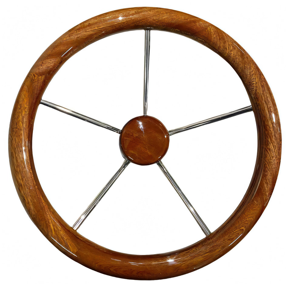 Volante Savoretti teak e acciaio inox