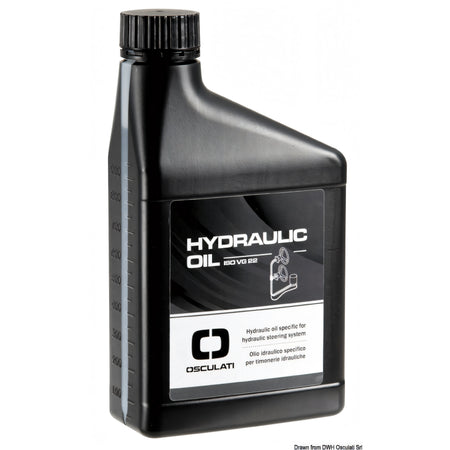 Olio idraulico Osculati ISO VG22 per timonerie nautiche, flacone da 1 litro