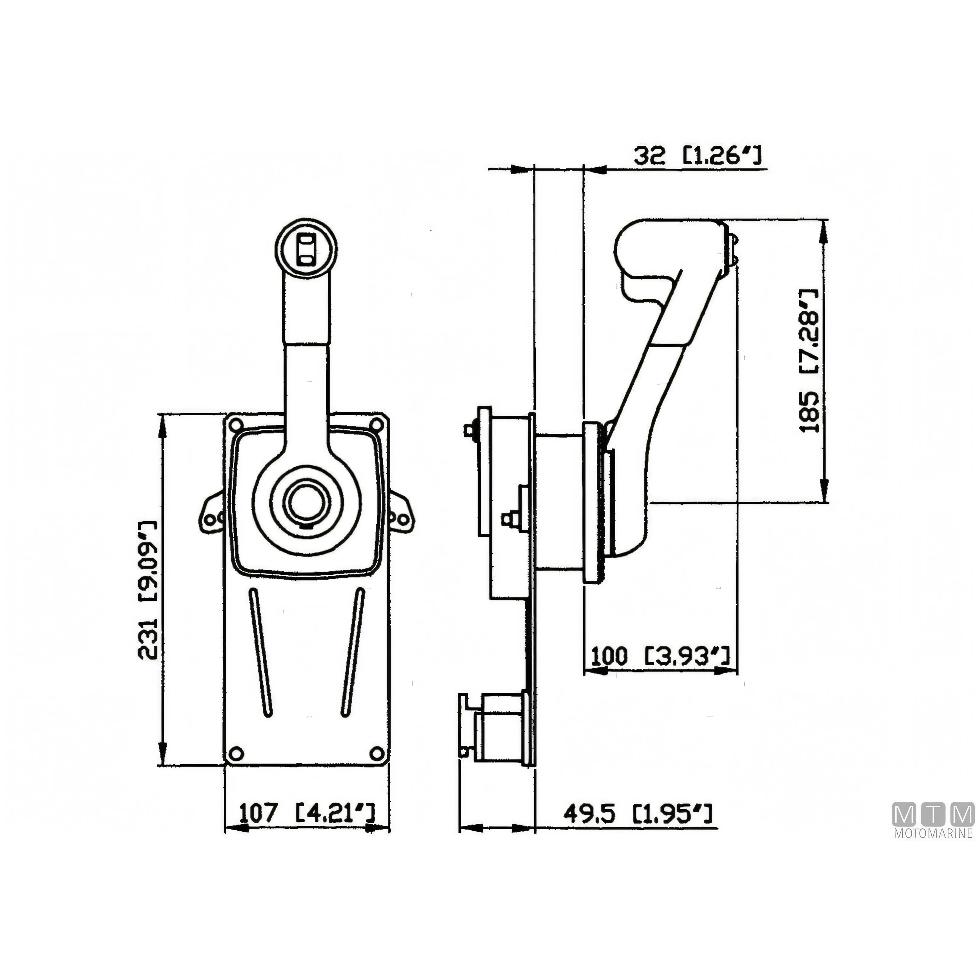 Ultraflex comando monoleva B184-Trim per paratia — B184-Trim