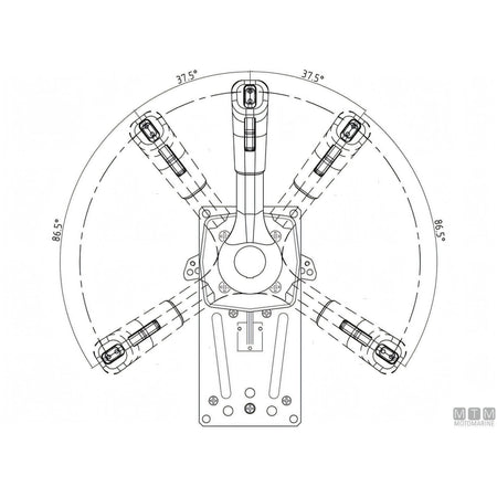 Ultraflex comando monoleva B310B-Trim per paratia — B310B-Trim