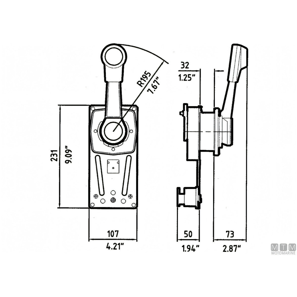 Ultraflex comando monoleva B85 per paratia — B85