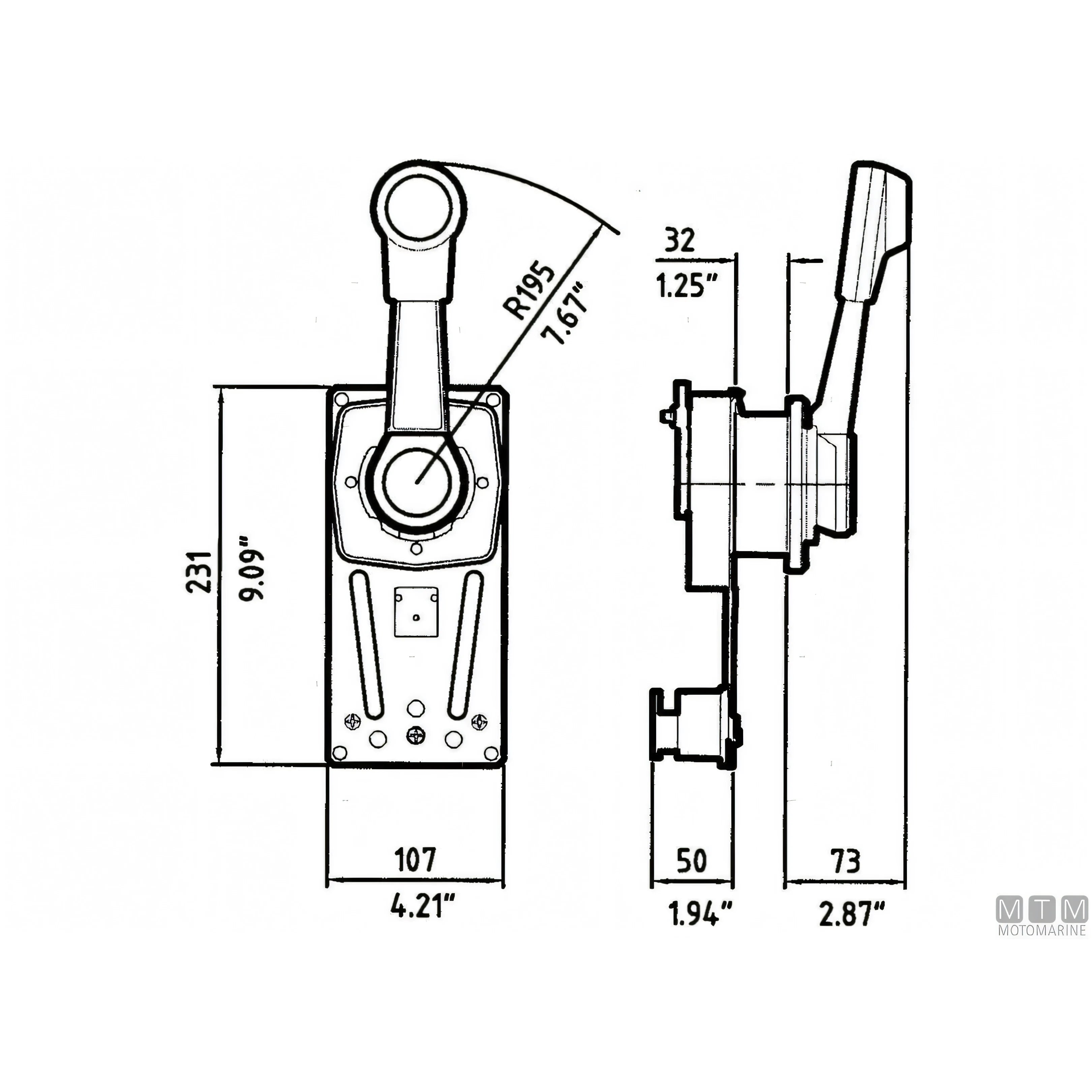Ultraflex comando monoleva B85 per paratia — B85