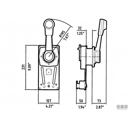 Ultraflex comando monoleva B85 per paratia — B85