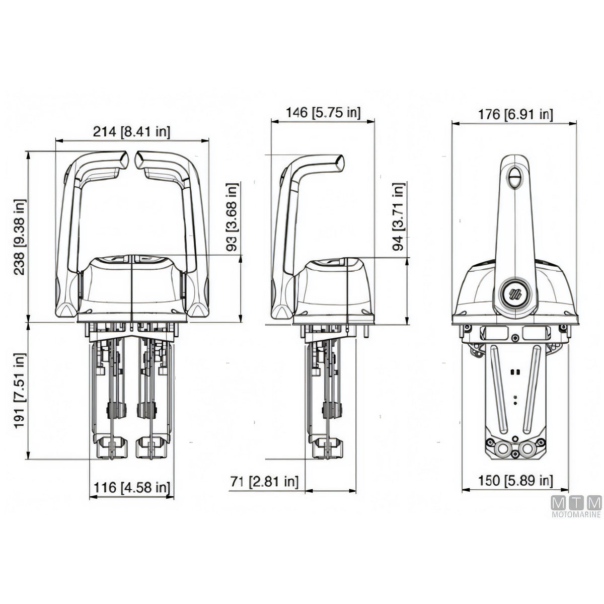 Ultraflex comando top mount monoleva B501 — Senza trim