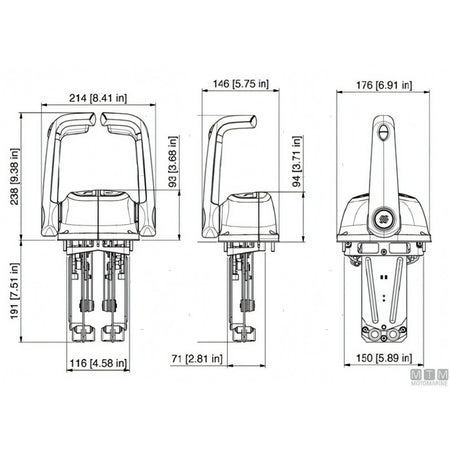 Ultraflex comando top mount monoleva B501 — Senza trim