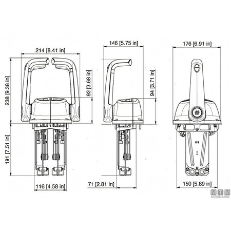 Ultraflex comando top mount monoleva B501 — Con trim