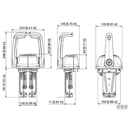 Ultraflex comando top mount monoleva B501 Chrome — Senza Trim