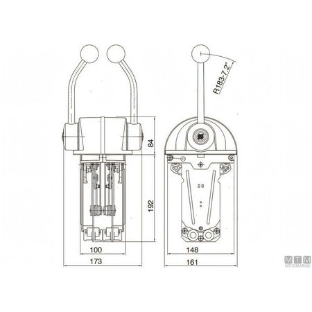 Ultraflex comando Top Mount B301B B302B lega inox leva cromata — B301B Leva Singola
