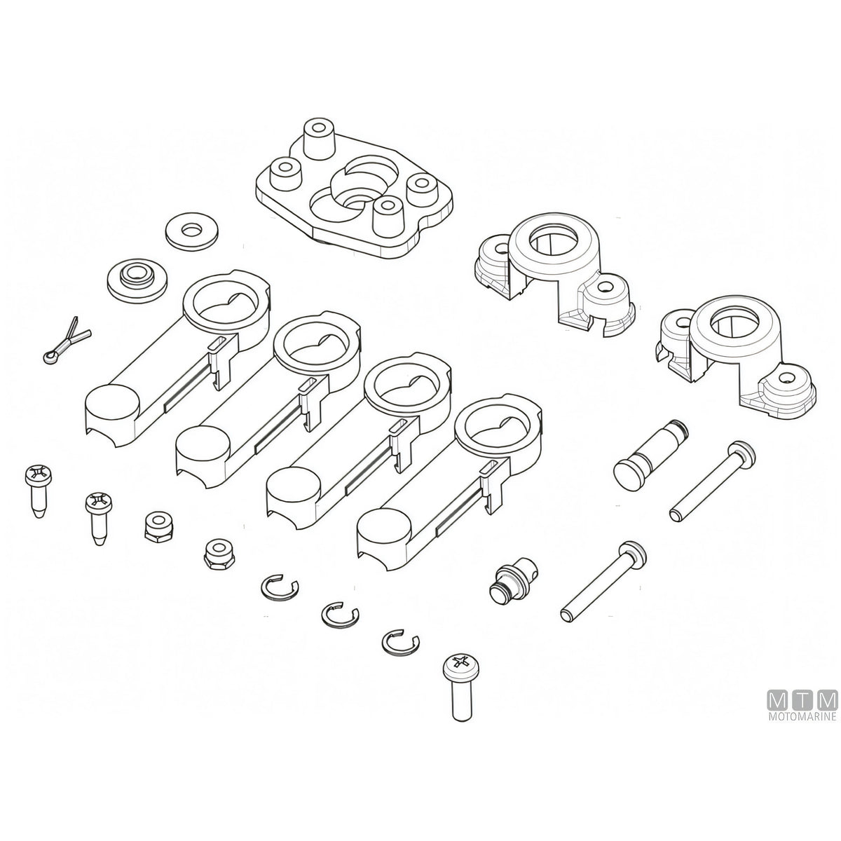 Ultraflex Comando Monoleva B110-Trim per Paratia — Kit K74