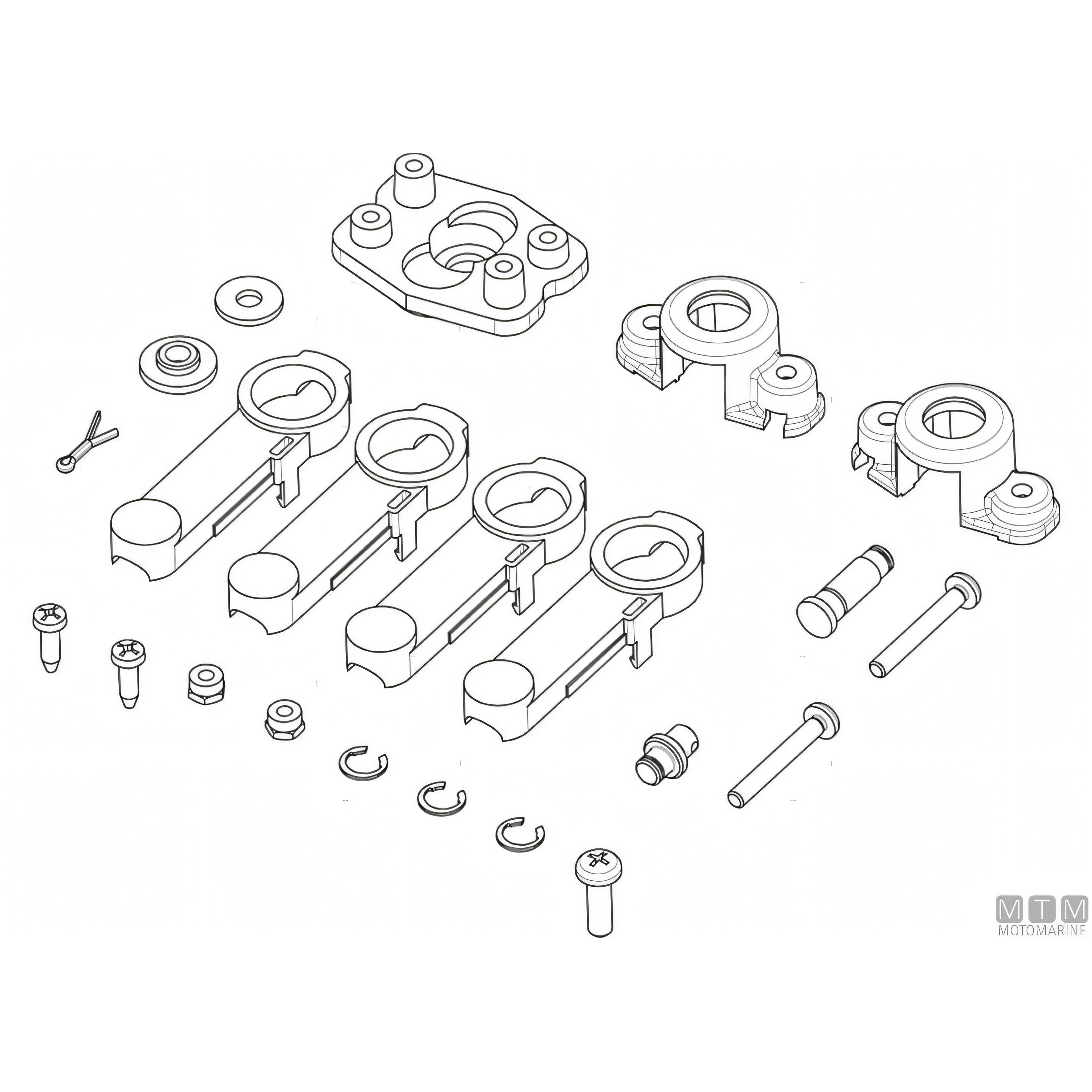 Ultraflex Comando Monoleva B110-Trim per Paratia — Kit K74