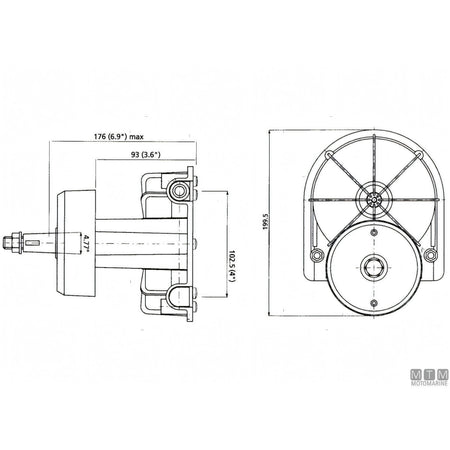 Ultraflex timoneria rotativa T85 acciaio inox — Nero