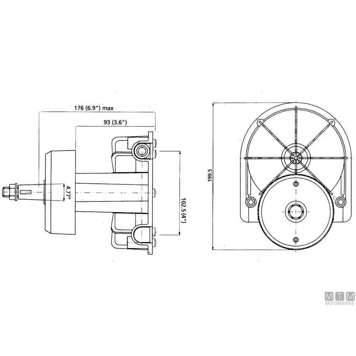 Ultraflex timoneria rotativa T85 acciaio inox — Nero