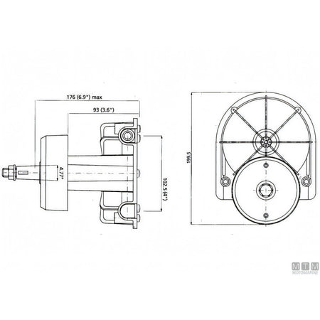 Ultraflex timoneria rotativa T85 acciaio inox — Nero