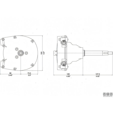 Ultraflex timoneria rotativa monocavo acciaio inox — Timoneria T93ZT