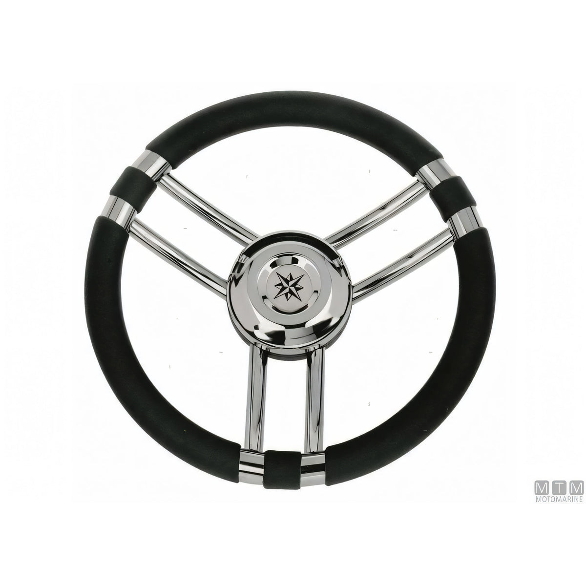 Savoretti Armando volante Ray acciaio inox — Poliuretano Nero