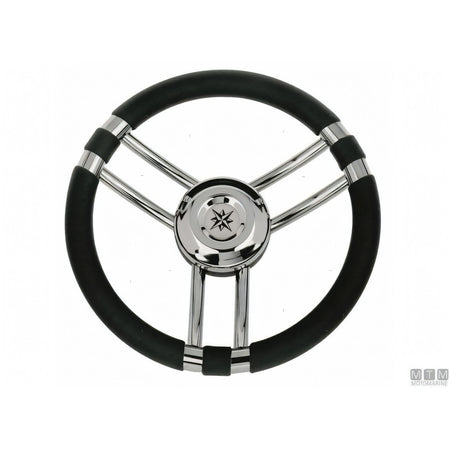 Savoretti Armando volante Ray acciaio inox — Poliuretano Nero