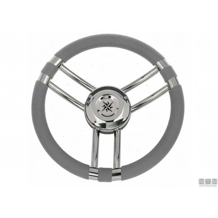 Savoretti Armando volante Ray acciaio inox — Poliuretano Nero