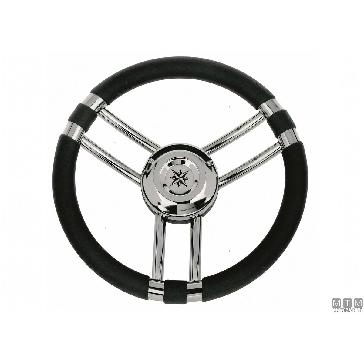 Savoretti Armando volante Ray acciaio inox — Poliuretano Nero