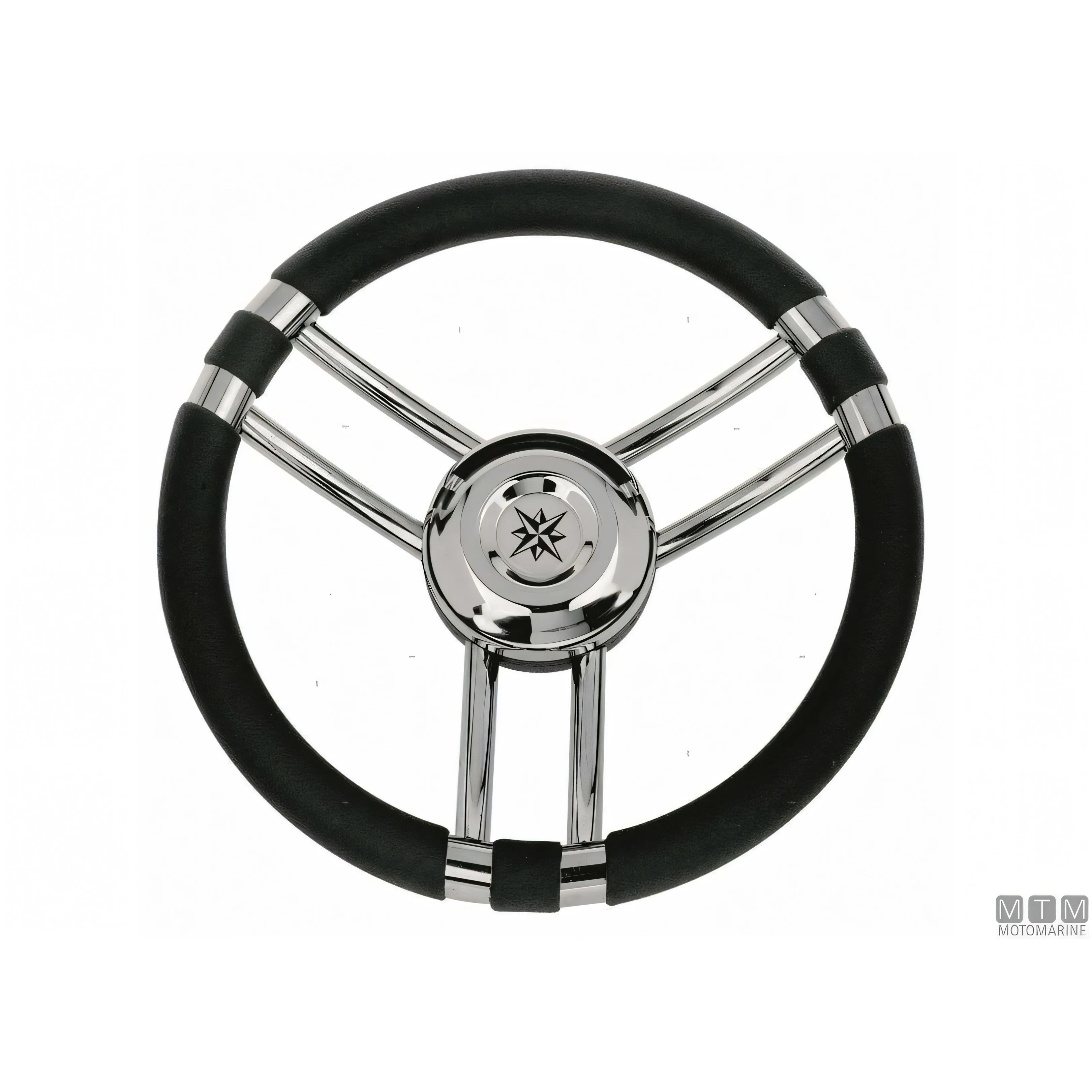 Savoretti Armando volante Ray acciaio inox — Poliuretano Nero