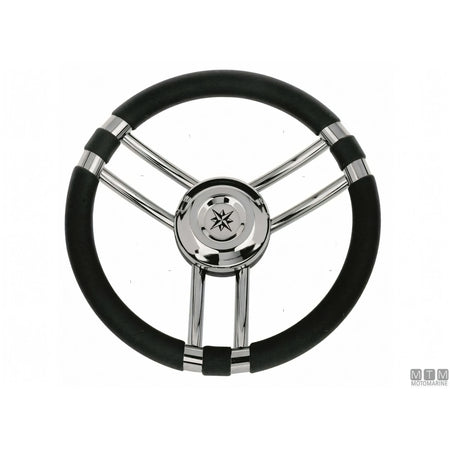 Savoretti Armando volante Ray acciaio inox — Poliuretano Nero