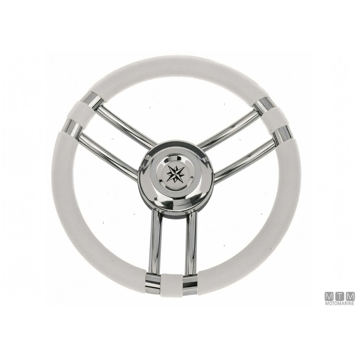 Savoretti Armando volante Ray acciaio inox — Poliuretano Bianco