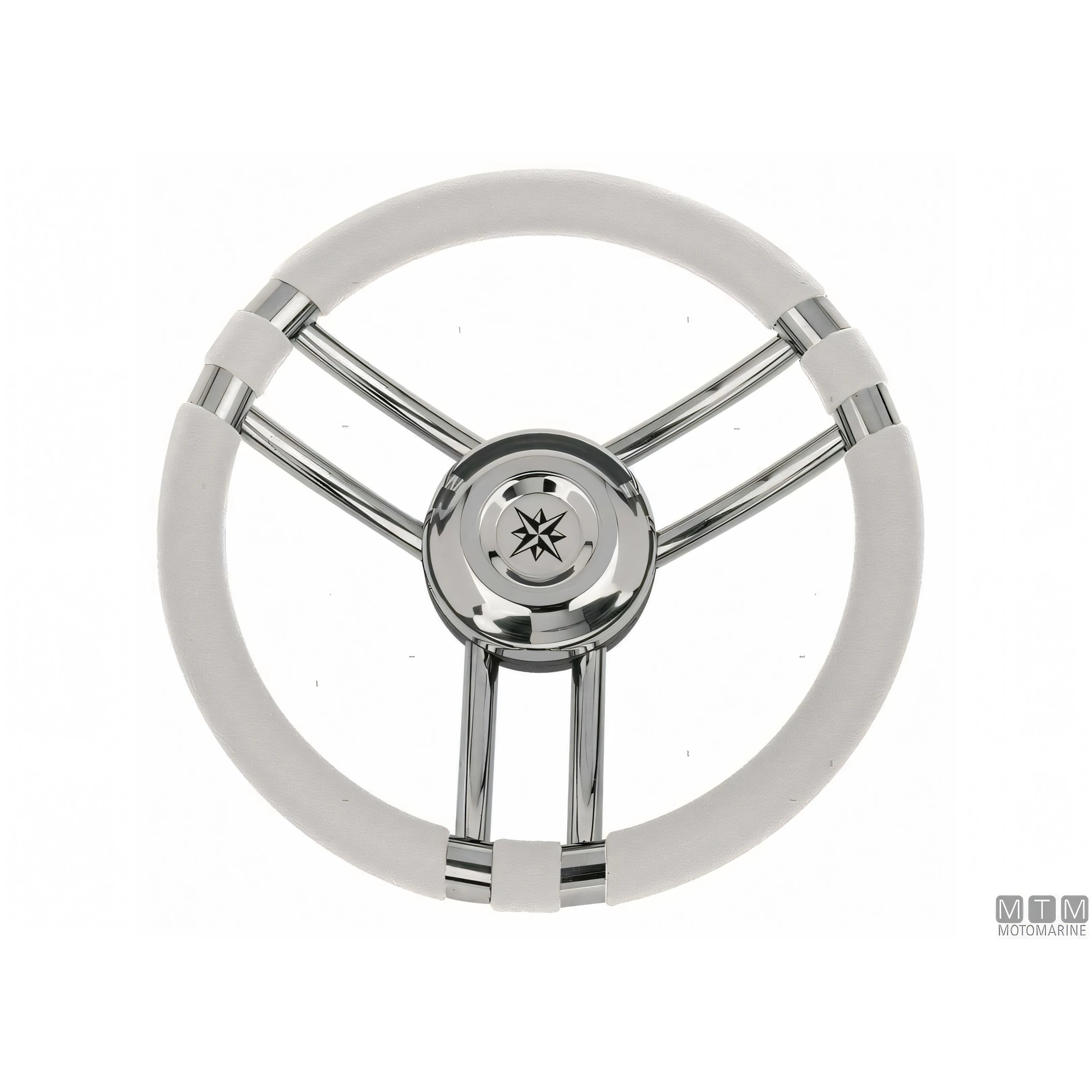 Savoretti Armando volante Ray acciaio inox — Poliuretano Bianco