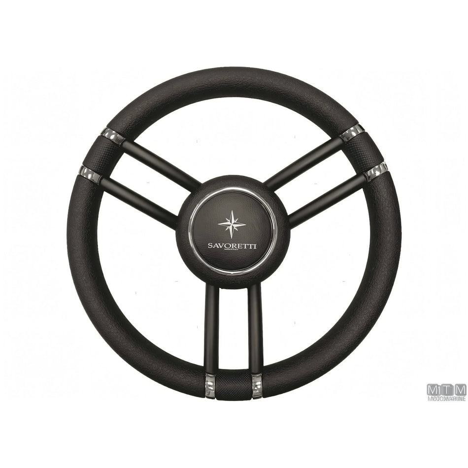 Savoretti Armando volante Ghost acciaio inox nero poliuretano — T27 - 6 razze