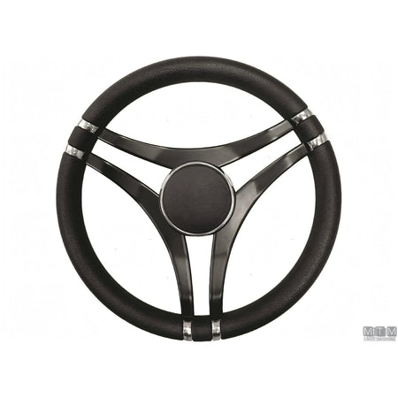Savoretti Armando volante Ghost acciaio inox nero poliuretano — T28 - 6 razze