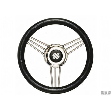 Ultraflex Volante V25 Steel acciaio inox impugnatura poliuretano — Nero