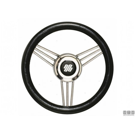 Ultraflex Volante V25 Steel acciaio inox impugnatura poliuretano — Nero