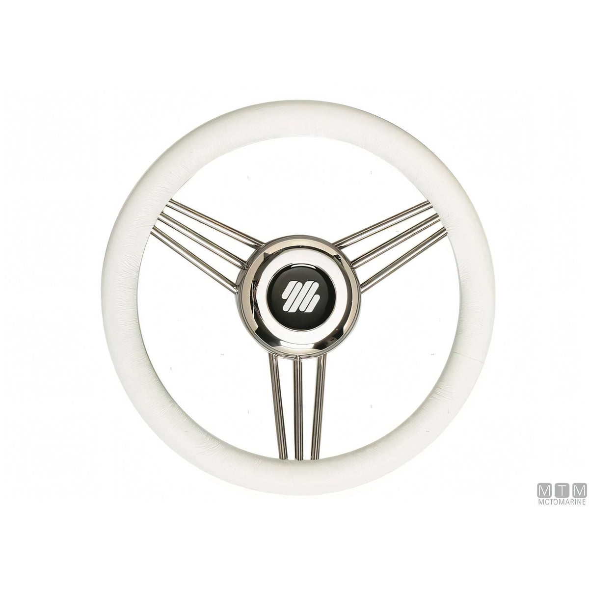 Ultraflex Volante V25 Steel acciaio inox impugnatura poliuretano — Bianco