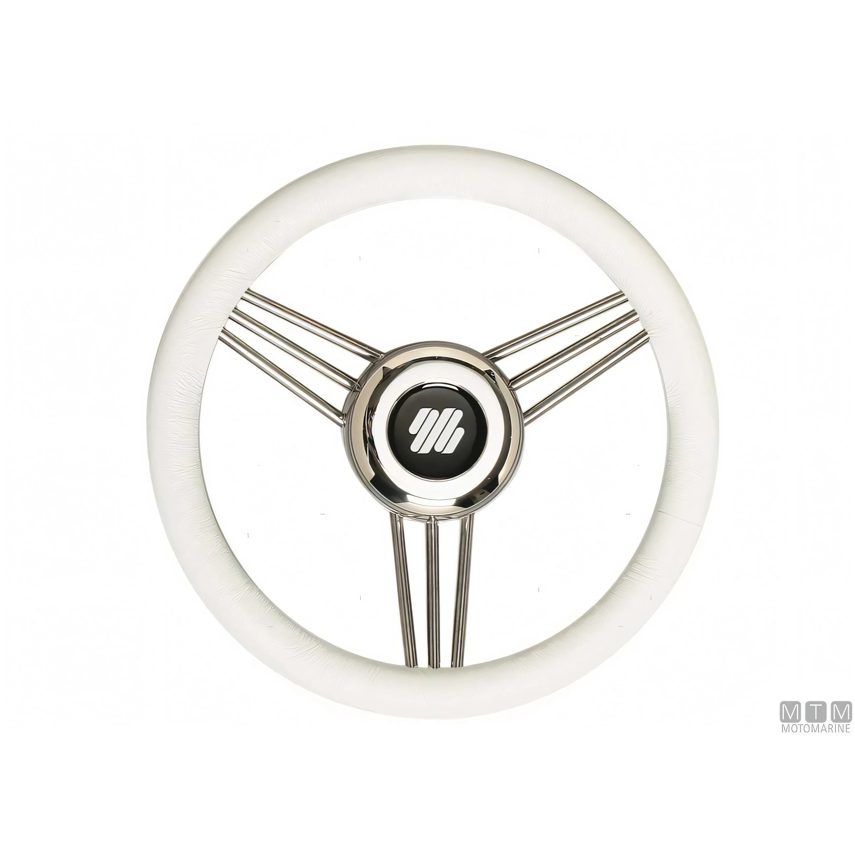 Ultraflex Volante V25 Steel acciaio inox impugnatura poliuretano — Bianco