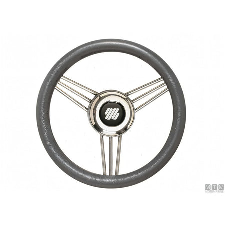 Ultraflex Volante V25 Steel acciaio inox impugnatura poliuretano — Grigio